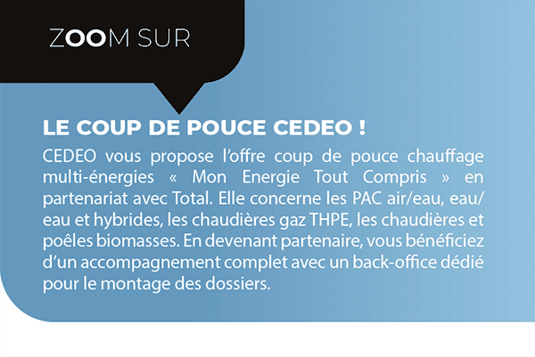 Zoom sur le Coup de pouce CEDEO