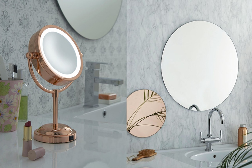 miroirs couleurs à poser ou à fixer pour une salle de bain design