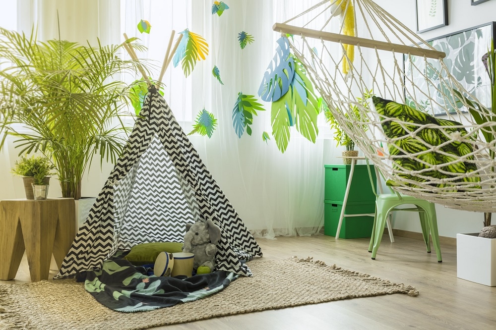 Chambre d'enfant effet jungle