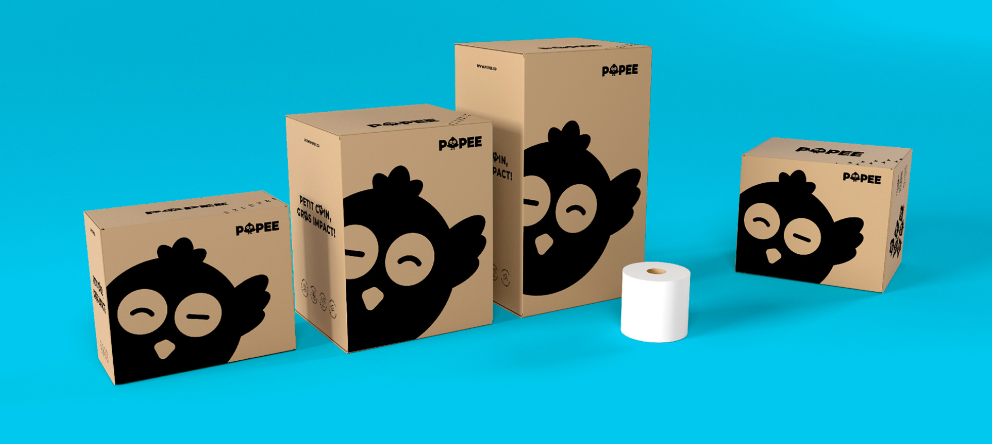 Papier toilette recyclé Popee