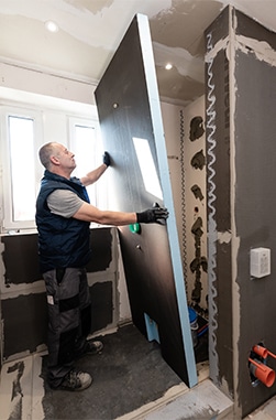 installation d'une douche encastrée